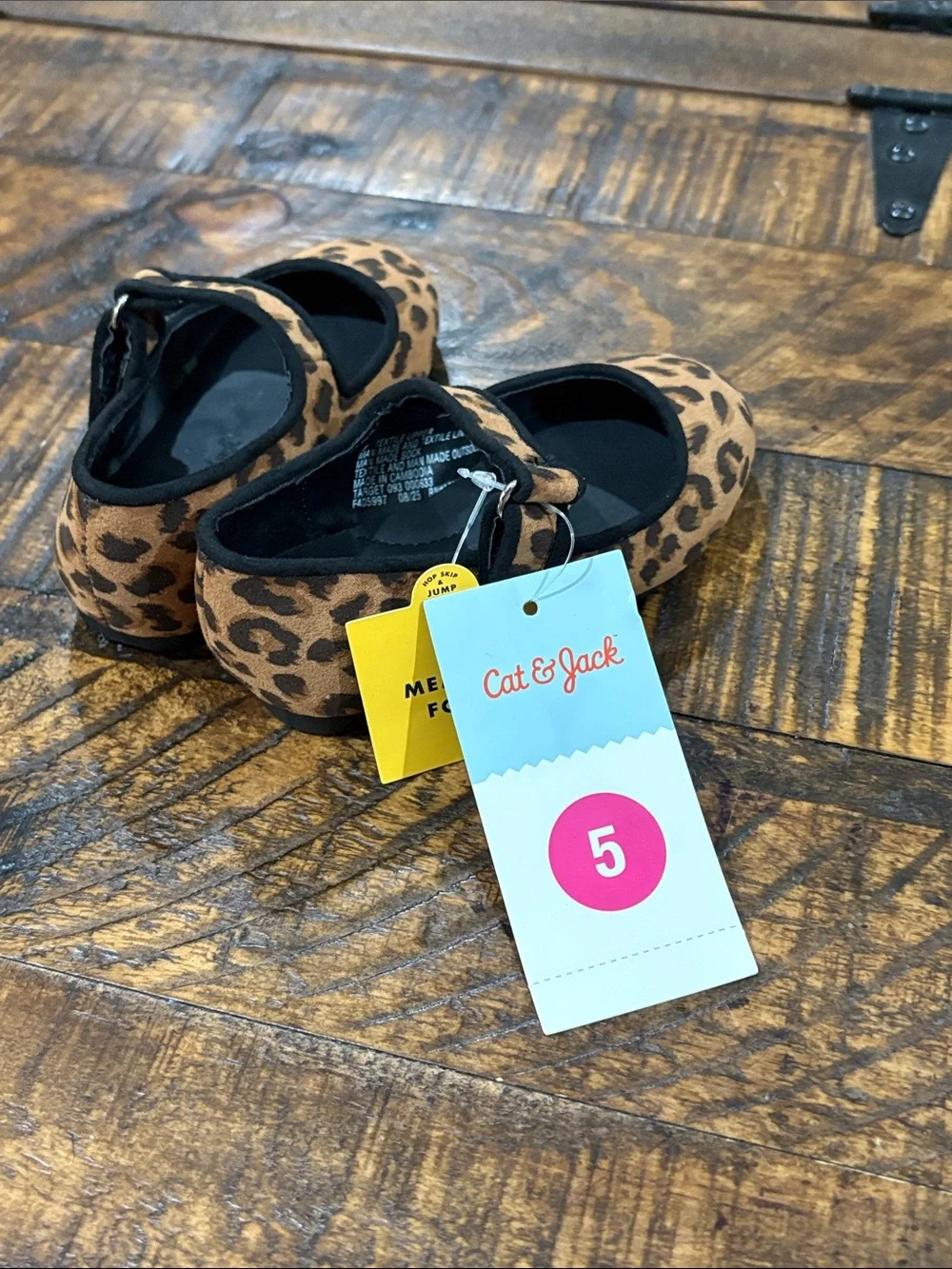 Cat & Jack Leopard Print Mary Jane Kids Shoes - Brown